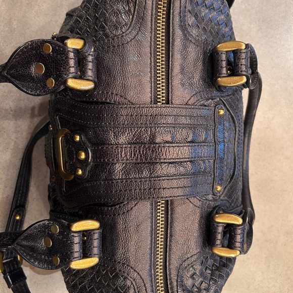 Lockheart Black Leather Satchel - Picture 6 of 10